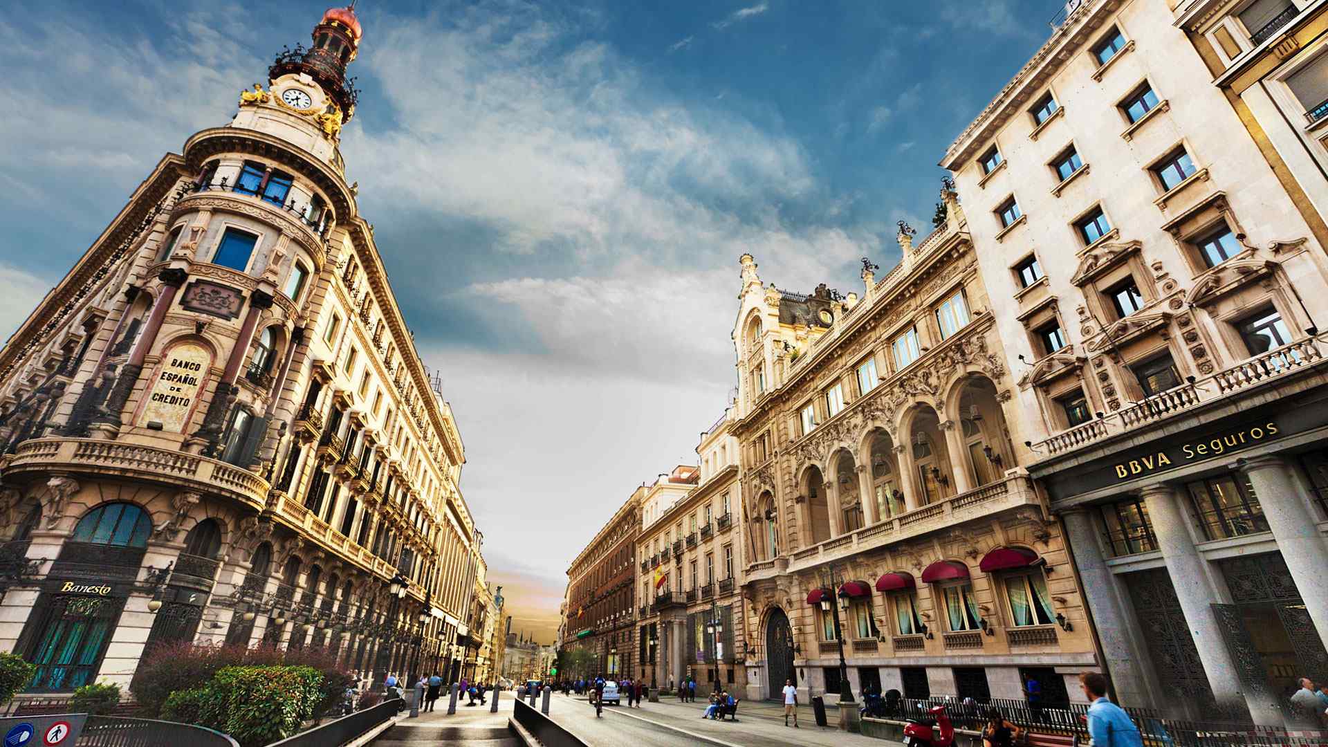 古建筑马德里城市风光图片桌面壁纸