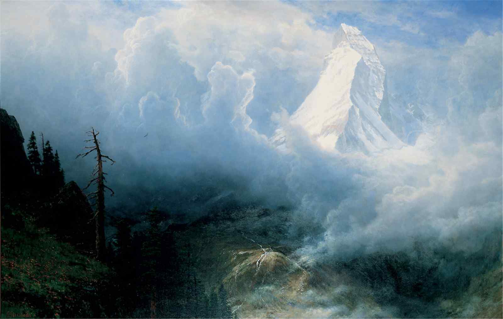 Albert Bierstadt油画风景电脑壁纸