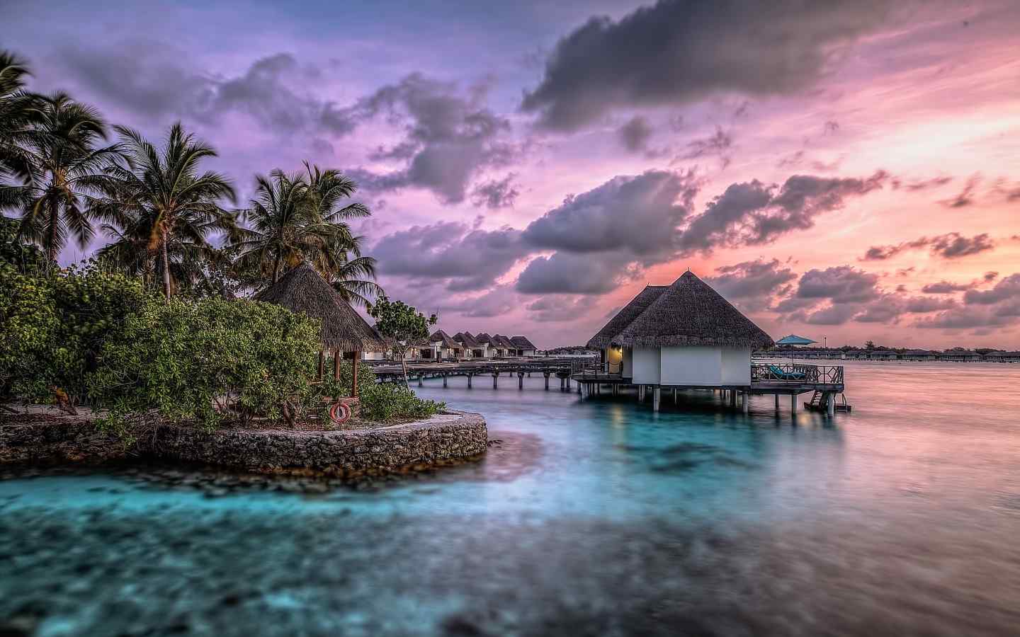 度假胜地马尔代夫风景电脑桌面壁纸下载