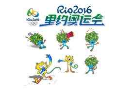 2016年里约奥运会吉祥物平面设计海报素材壁纸