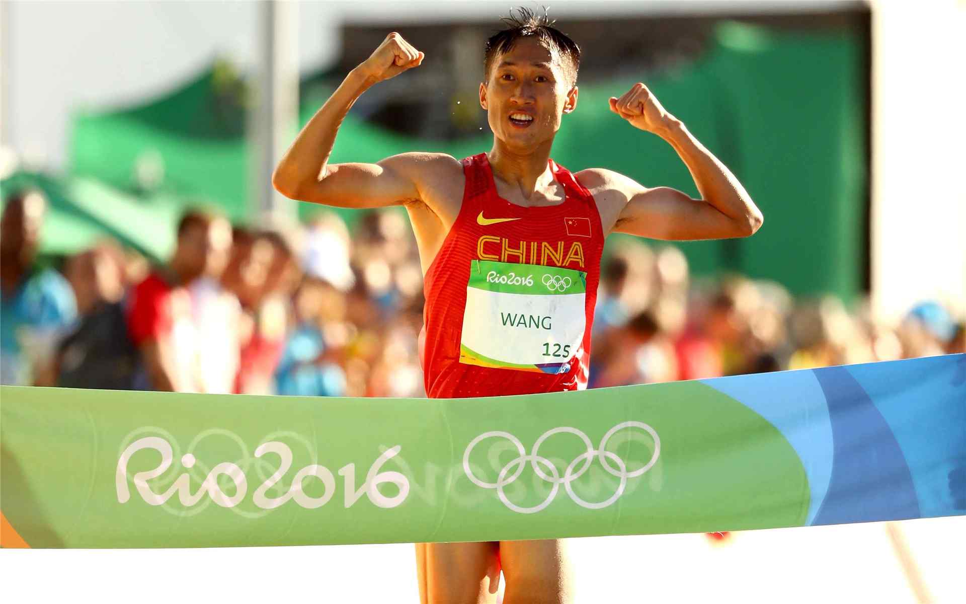 2016里约奥运冠军王镇马拉松比赛图片桌面壁纸