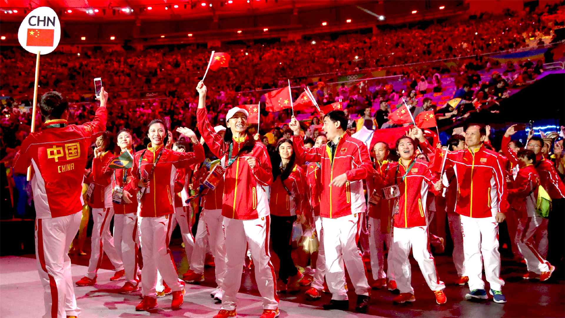 2016年里约奥运会中国运动员闭幕入场高清壁纸