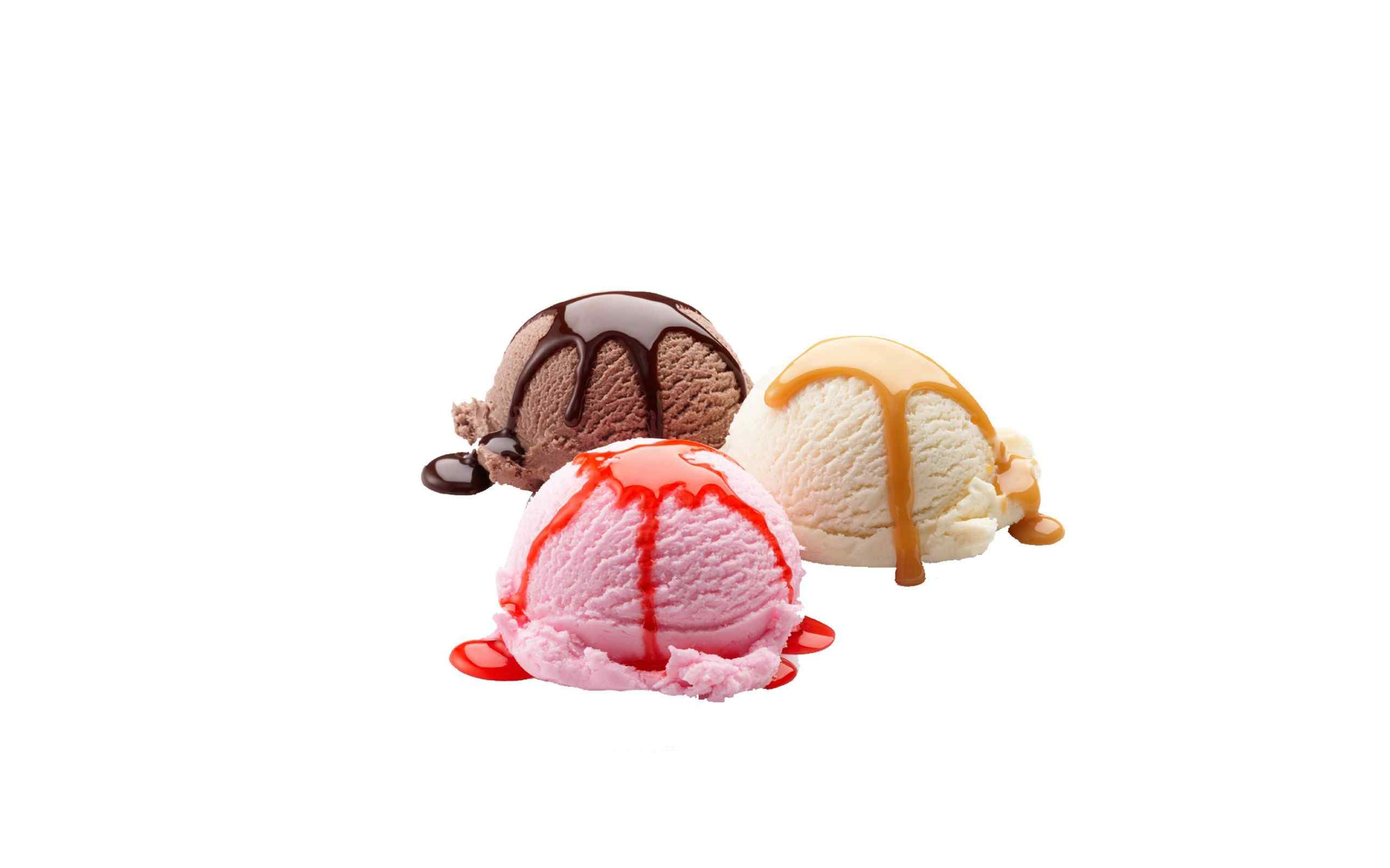 自制冰淇淋球三色甜蜜桌面壁纸
