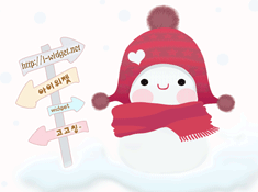 冬季戴帽子的小雪人电脑动态壁纸
