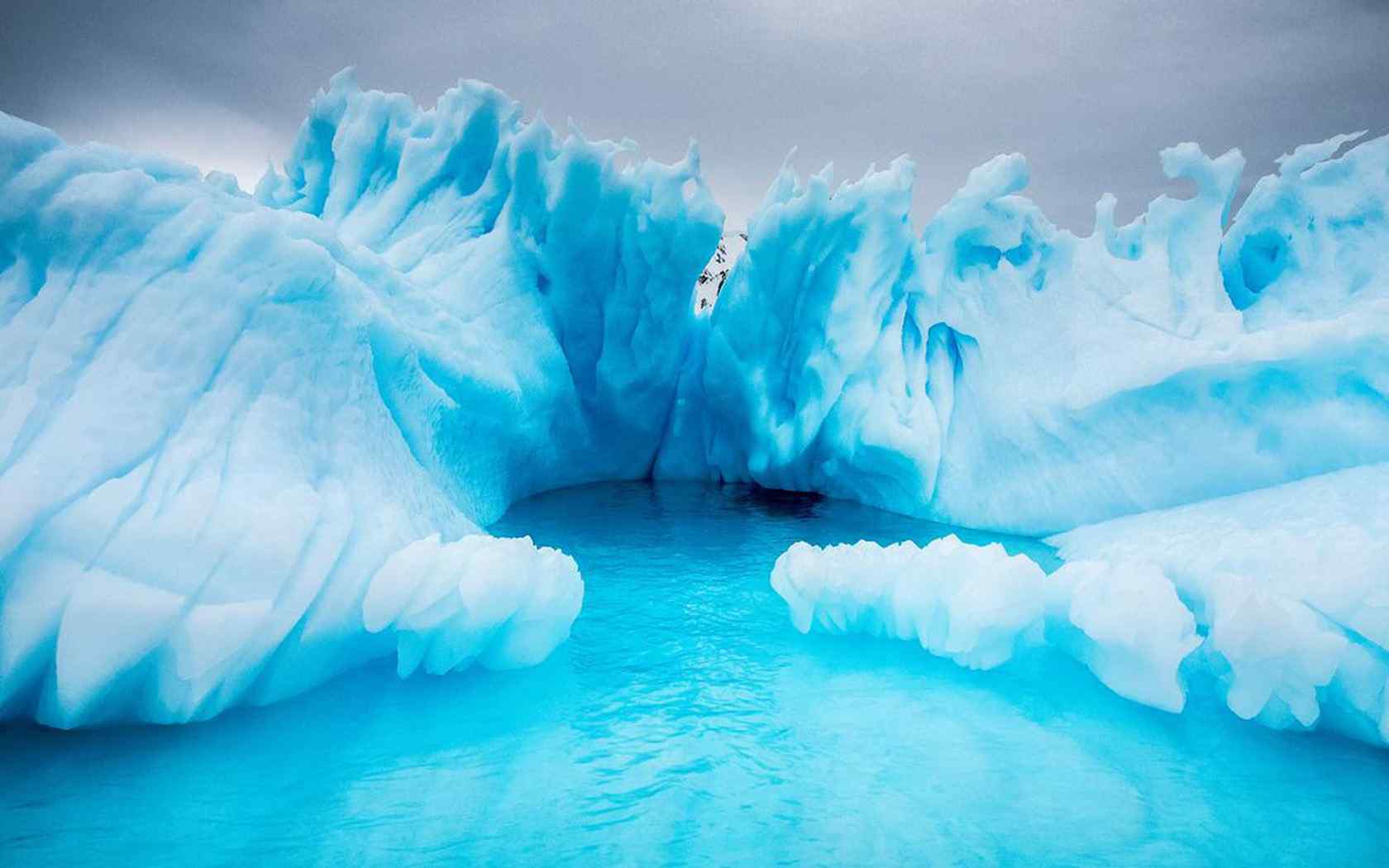 南极冰川风景摄影图片桌面壁纸