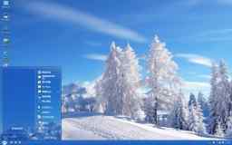 冬季雪景照片xp电脑主题桌面