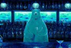 蓝色小酒馆：nomiya38笔下的熊唯美意境动漫电脑桌面壁纸