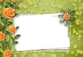 清新自然的花朵相框唯美背景电脑壁纸图片