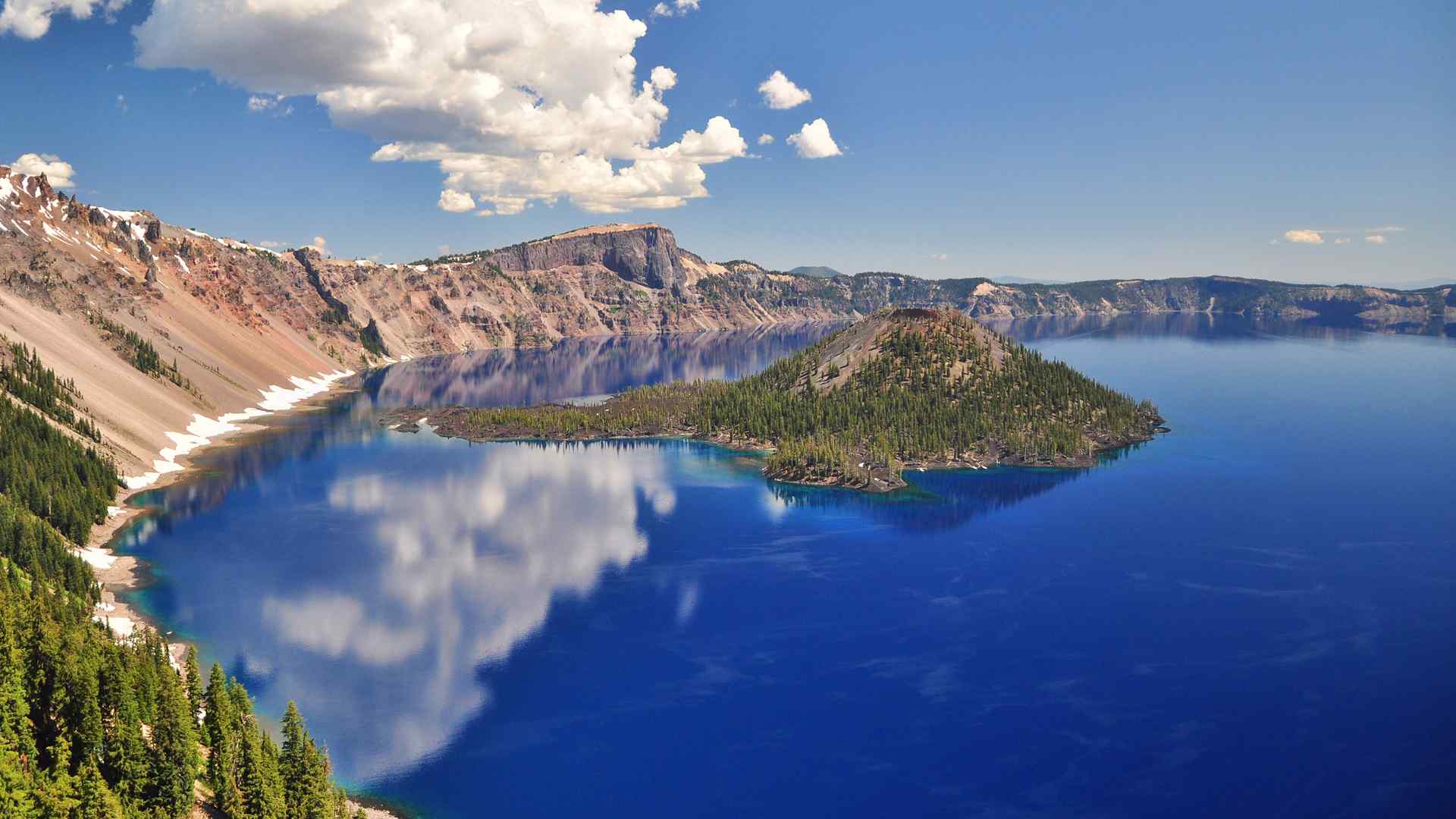 震撼视觉的美国俄勒冈火山湖风景桌面壁纸 第一辑