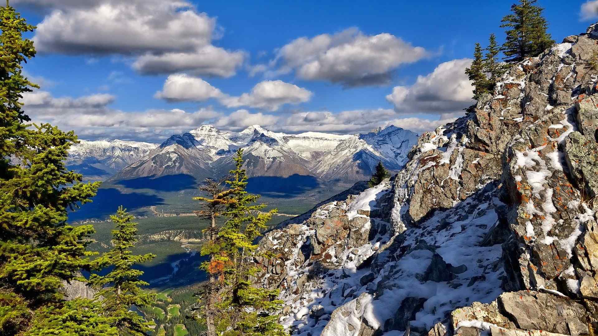 洛基山脉腹雪冰峰_加拿大最美的班夫胜景壁纸_第八辑