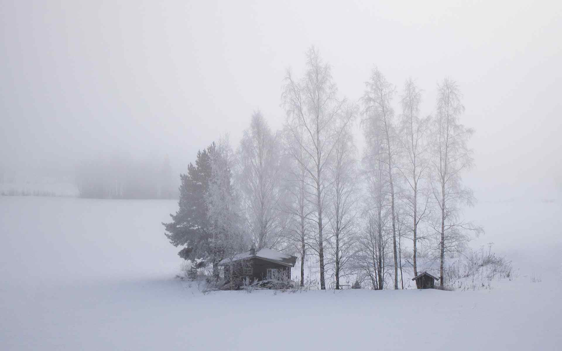 芬兰唯美雪景图片桌面壁纸
