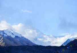 壮观珠穆朗玛峰高海拔自然风景图片桌面
