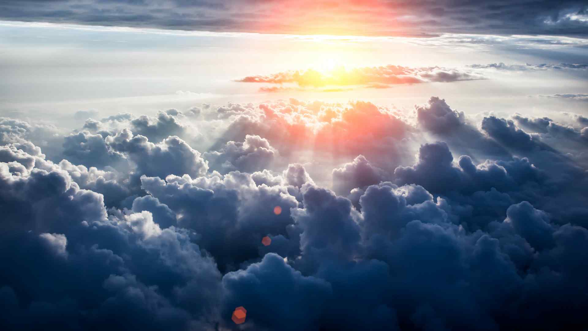 精选旭日东升天空云海图片高清电脑壁纸