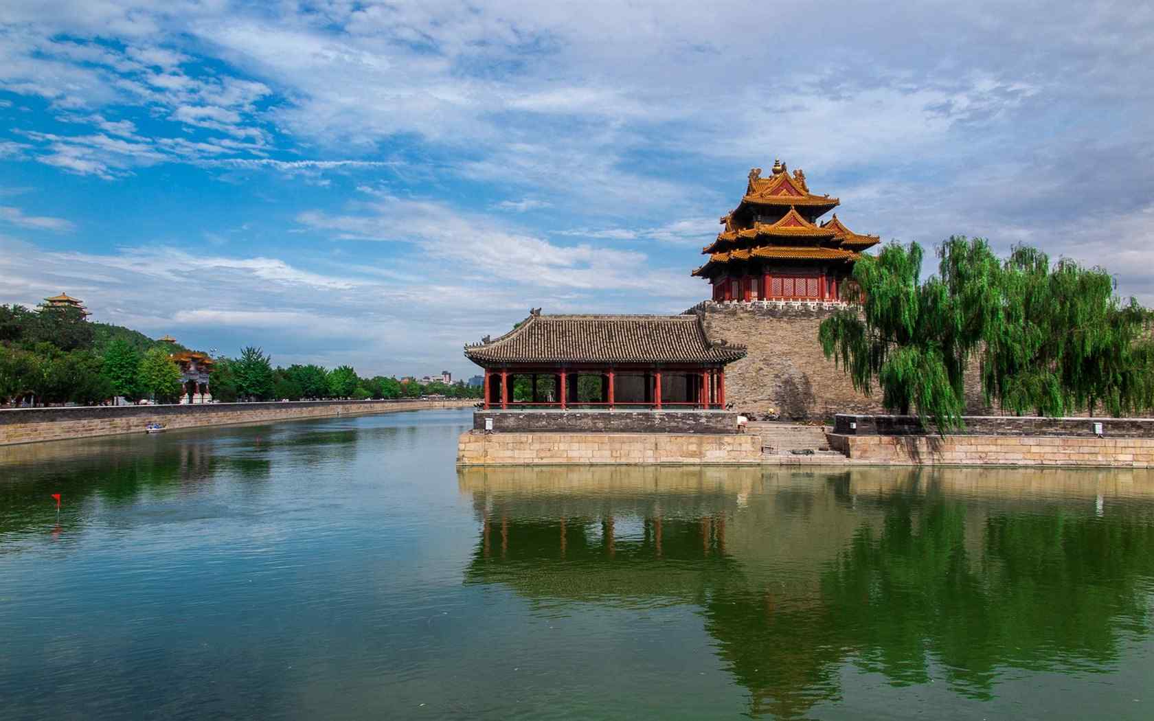 北京紫禁城角楼风景摄影图片桌面壁纸