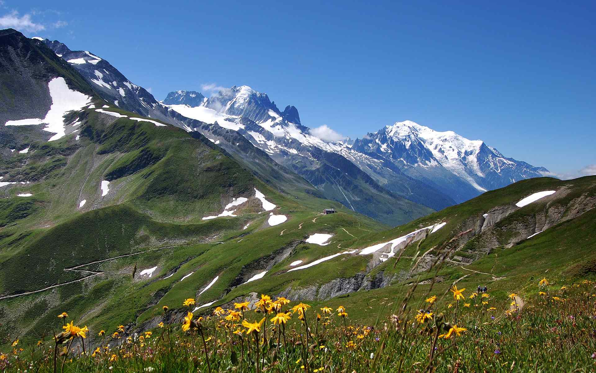 美丽的阿尔卑斯山自然风景壁纸