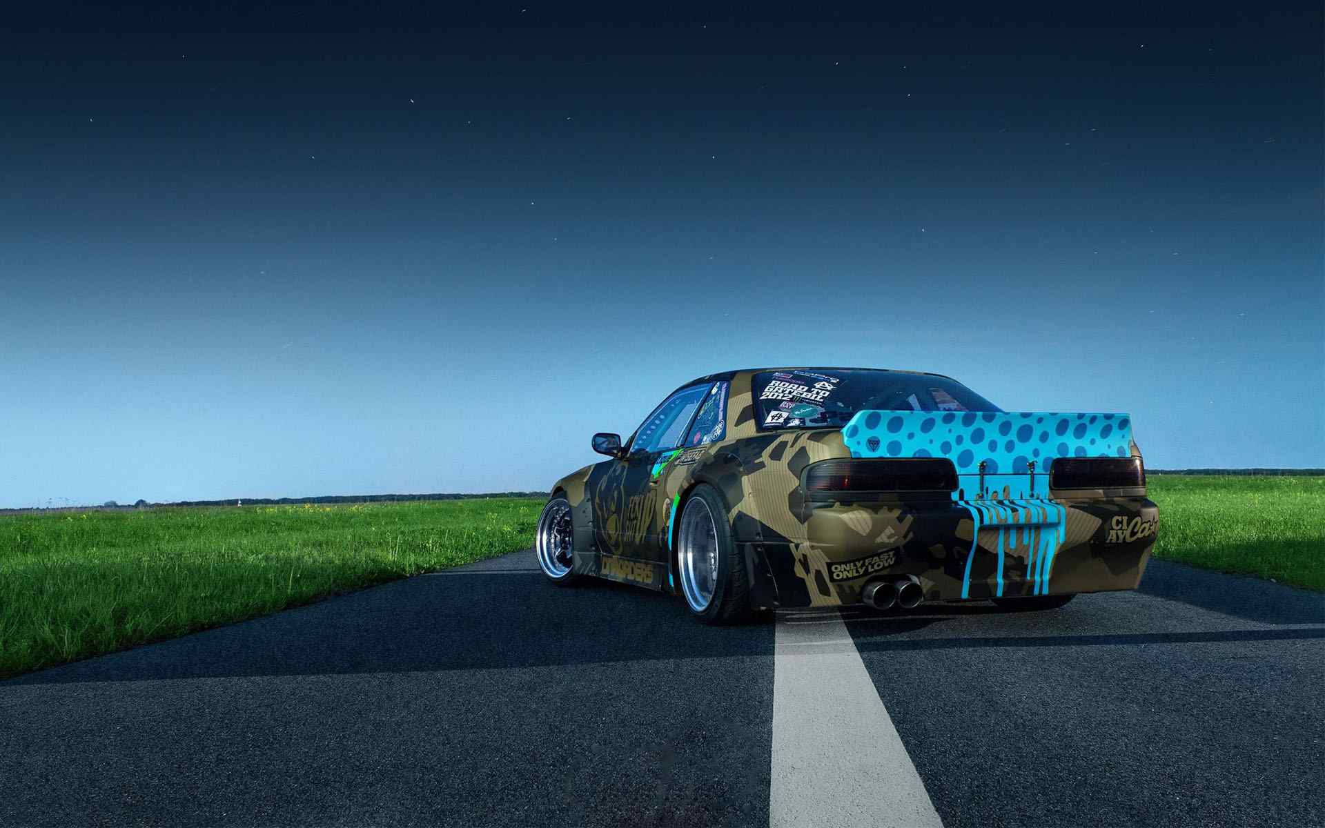 迷彩改装跑车Nissan S13酷炫桌面壁纸图集