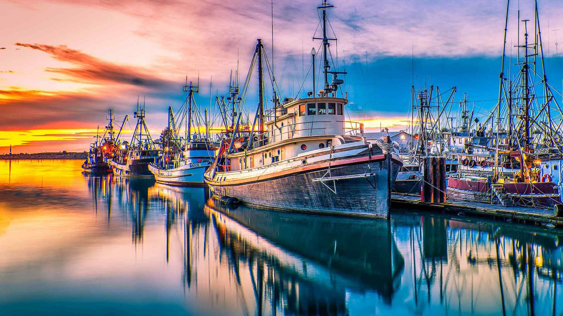 美丽的美国旧金山渔人码头风景壁纸