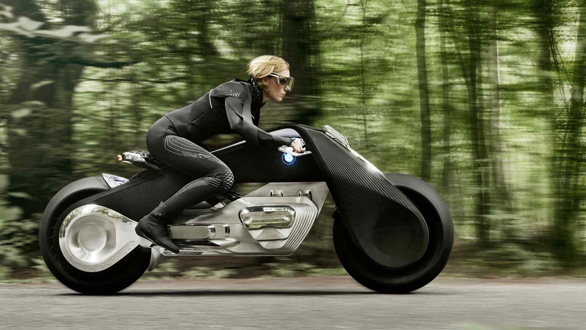 酷炫BMW Vision Next100概念摩托车高清壁纸