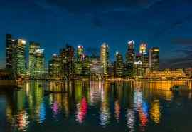 新加坡唯美城市夜景电脑桌面壁纸