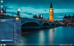 伦敦泰晤士河畔唯美灯光夜景win7电脑主题