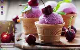 清爽可口的夏日水果冰淇淋win7电脑主题