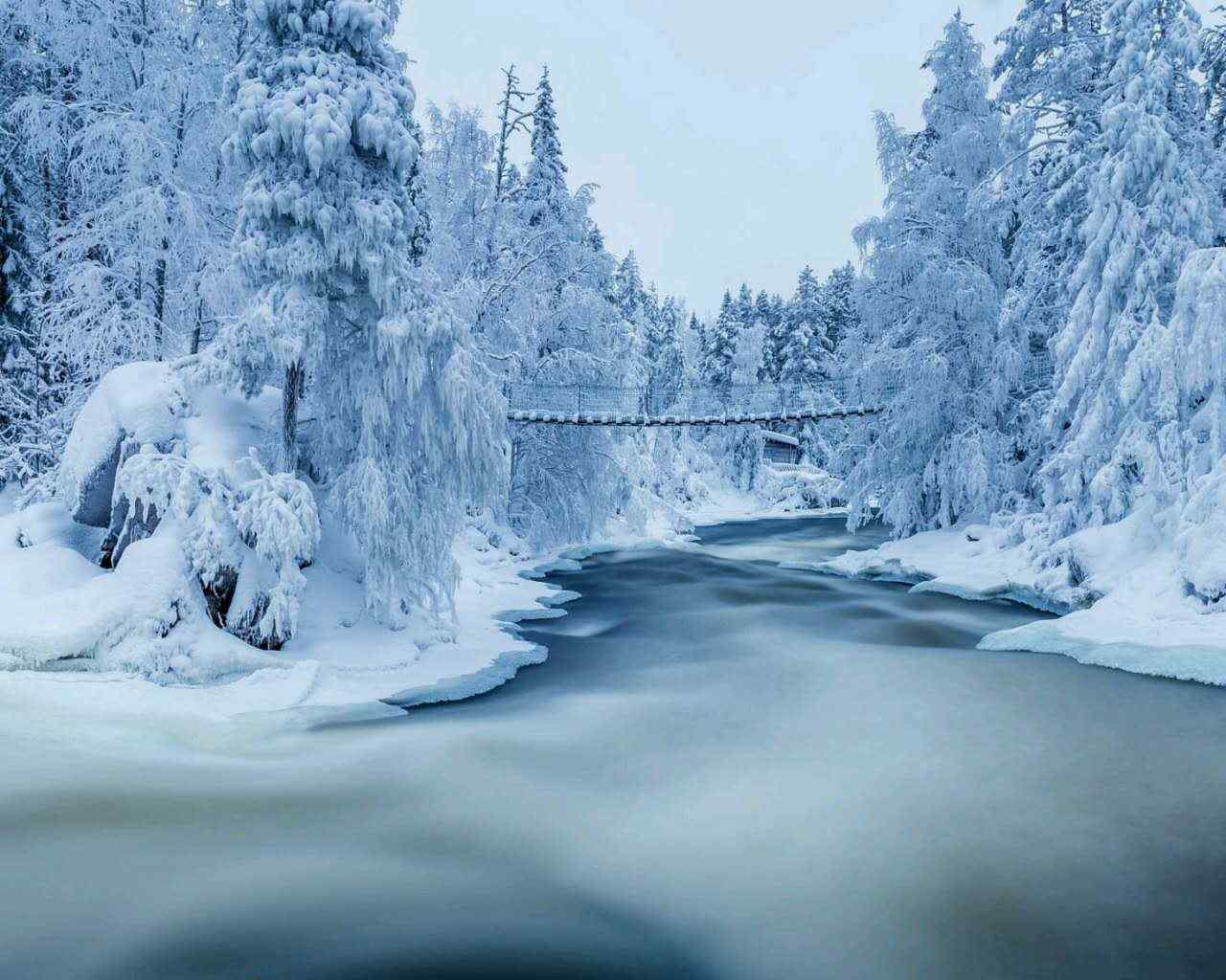 冬日唯美雪景图片高清桌面壁纸
