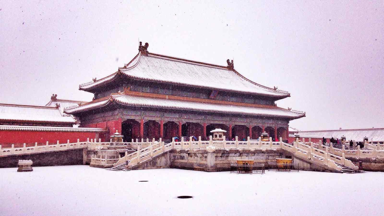 冬日故宫雪景唯美风景图片