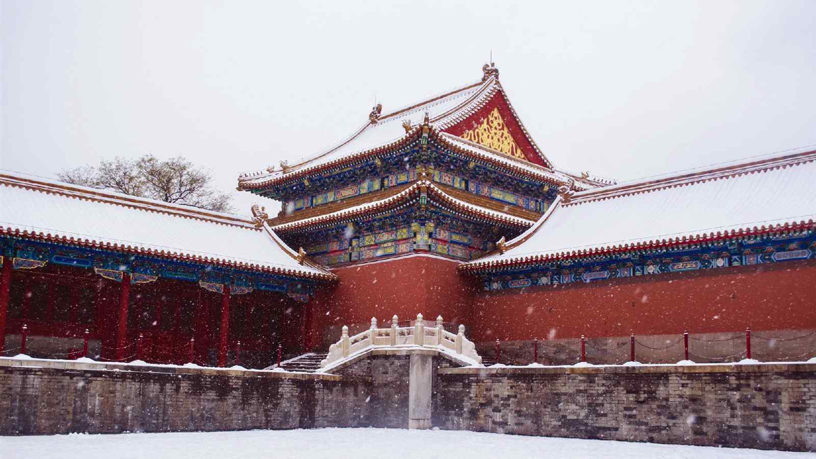 冬日故宫雪景唯美风景图片