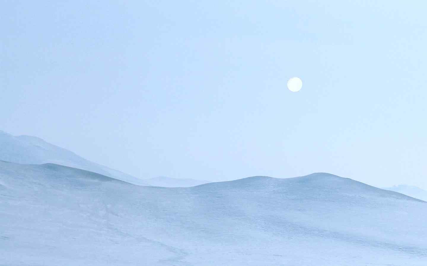 唯美的白雪茫茫风景图片