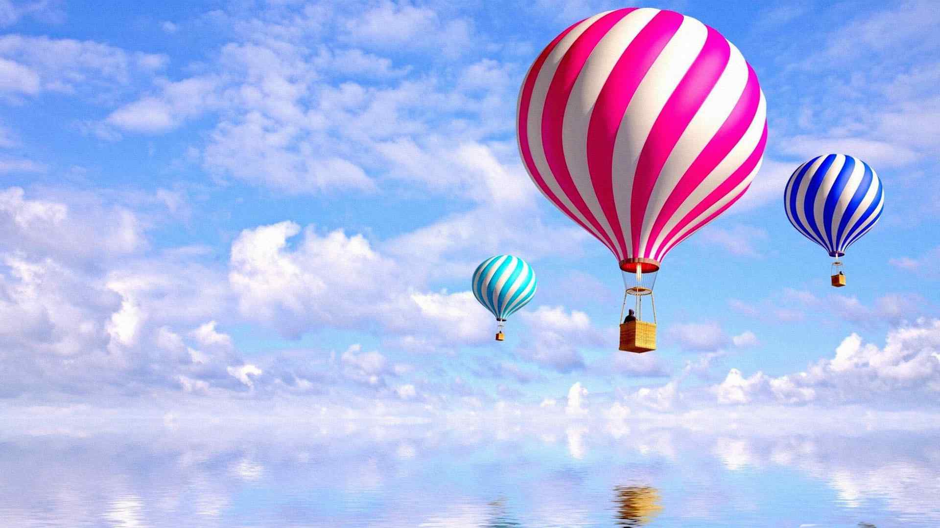 文艺的热气球摄影图片唯美风景壁纸