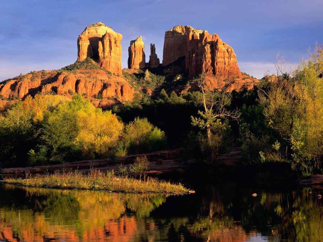 美国亚利桑那州唯美瀑布风景图片高清桌面壁纸