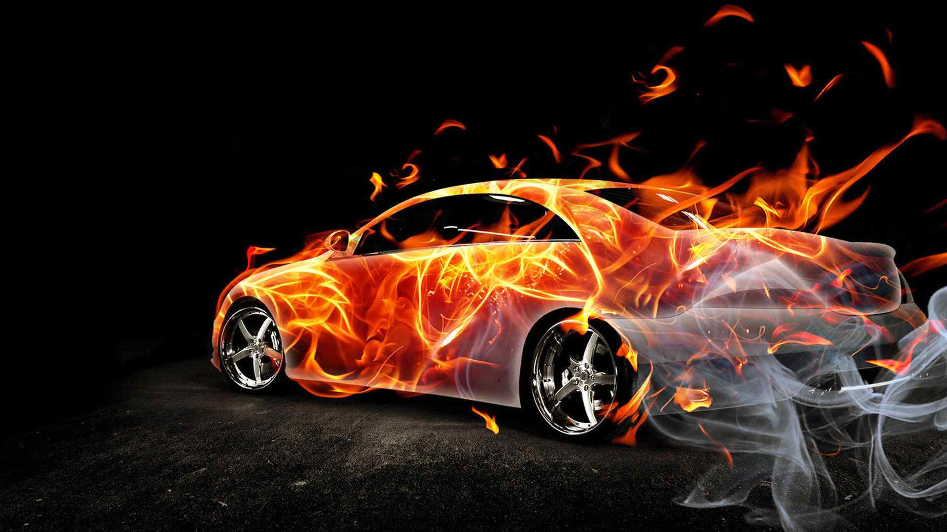 超酷的烈焰跑车霸气高清图片桌面壁纸