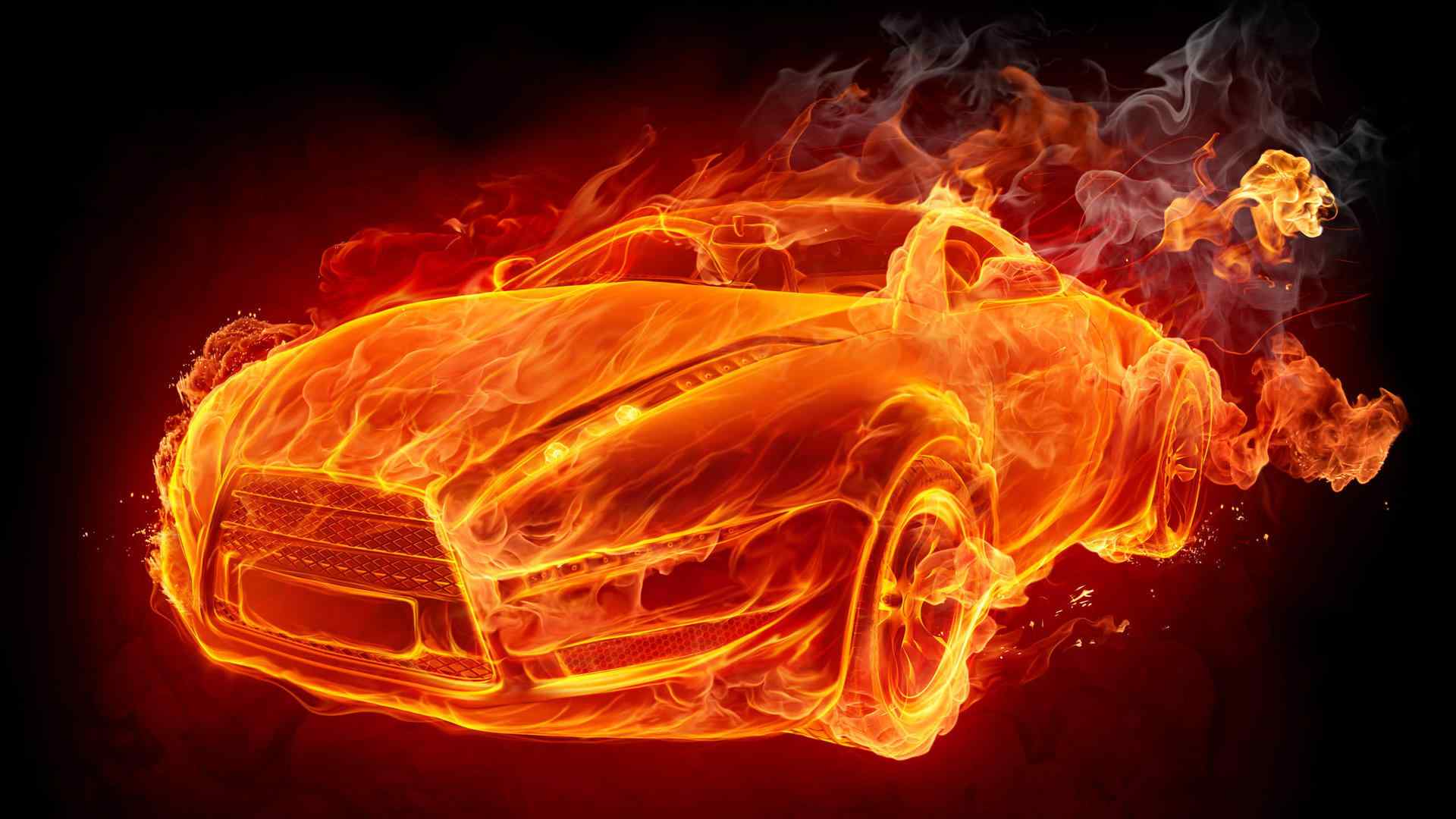 超酷的烈焰跑车霸气高清图片桌面壁纸