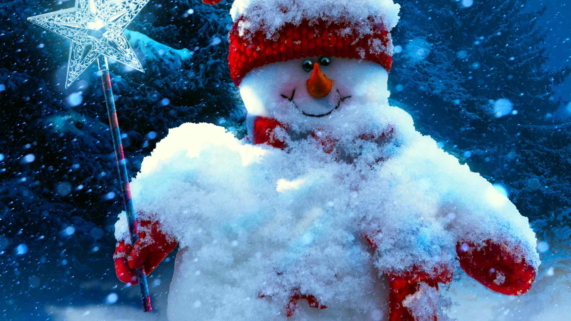 萌萌哒圣诞节小雪人图片