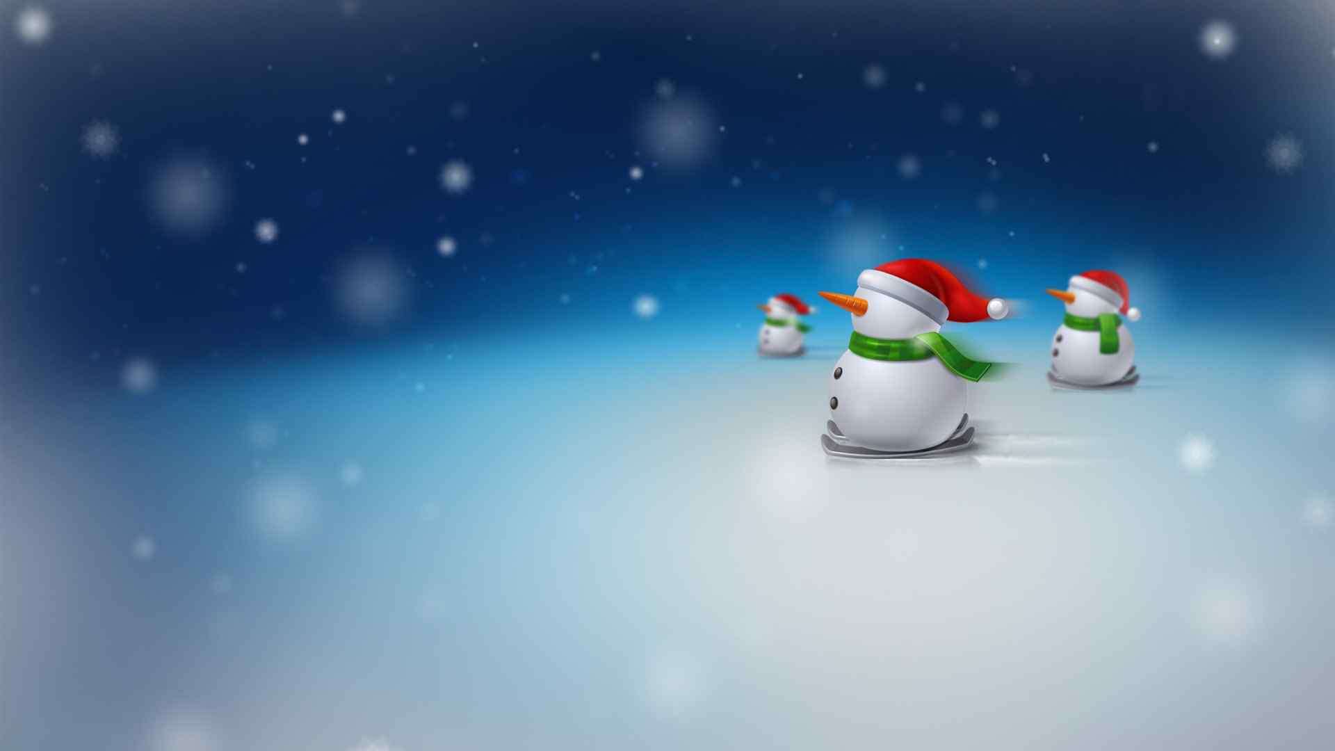 搞怪小雪人圣诞节可爱图片高清桌面壁纸