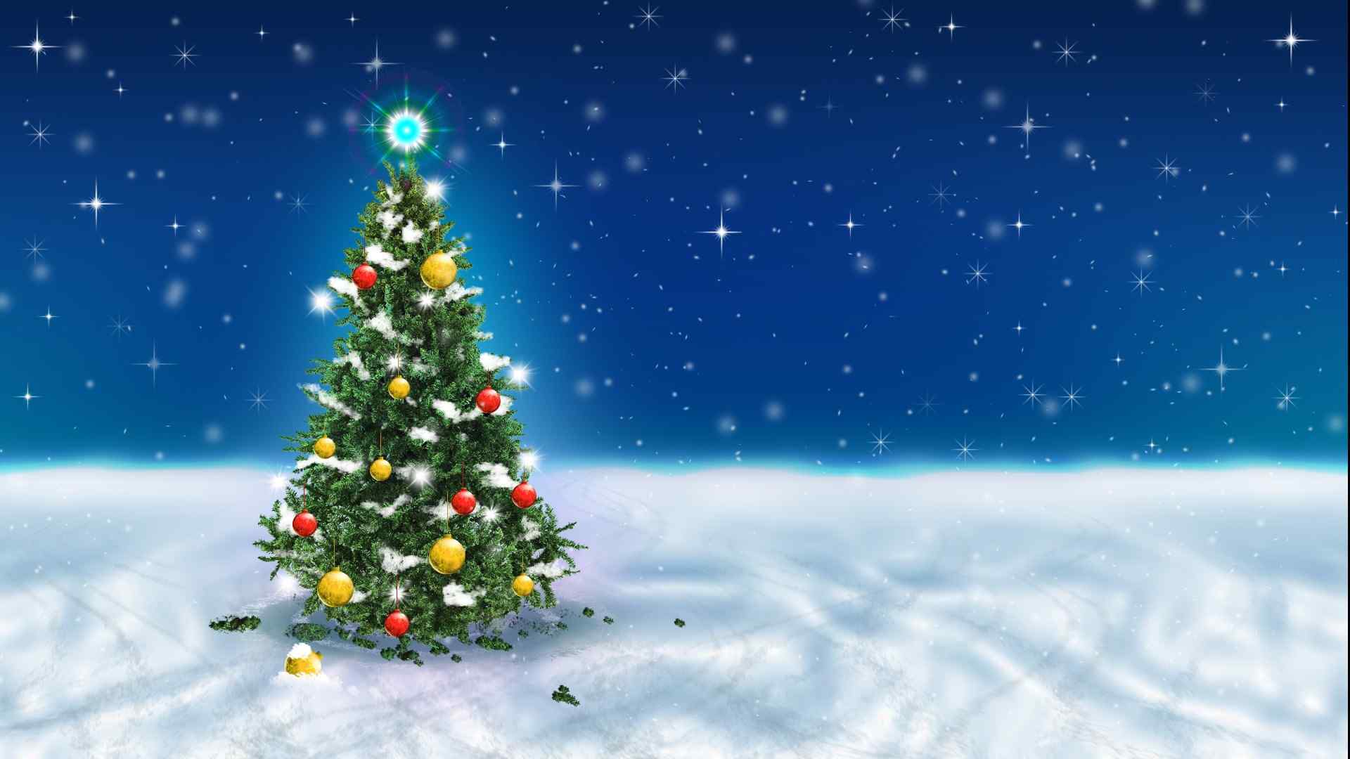 唯美圣诞树高清桌面壁纸