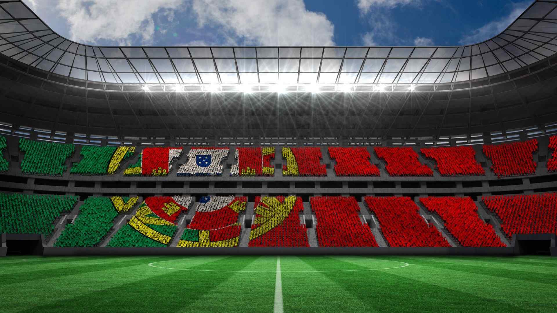 小清新世界杯足球场图片壁纸