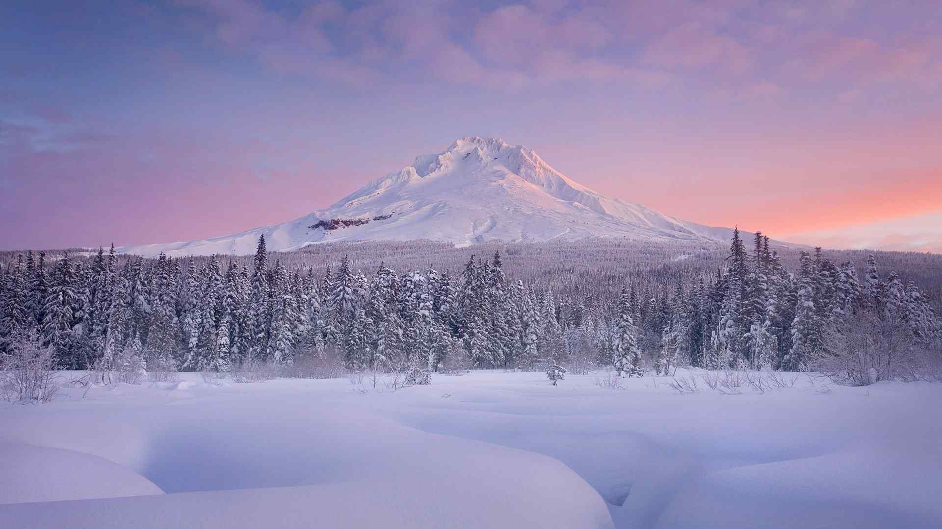 美丽的冬天自然雪景高清壁纸