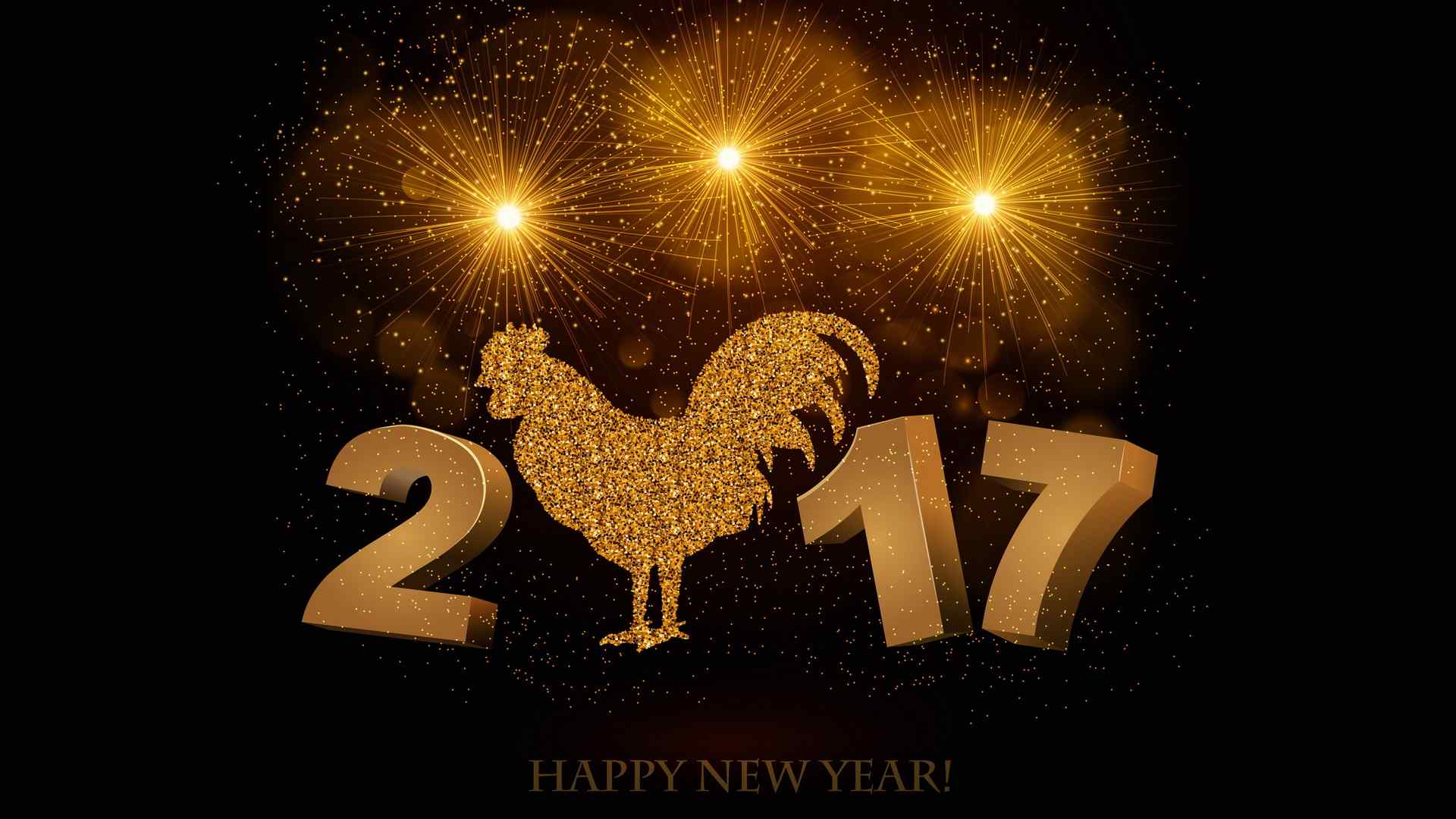 2017年新年鸡年创意图片壁纸